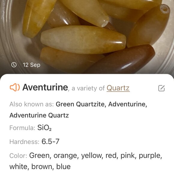 2/$20, Natural Yellow Aventurine Necklace, Genuine Gemstone & Stainless Chain - Picture 8 of 9